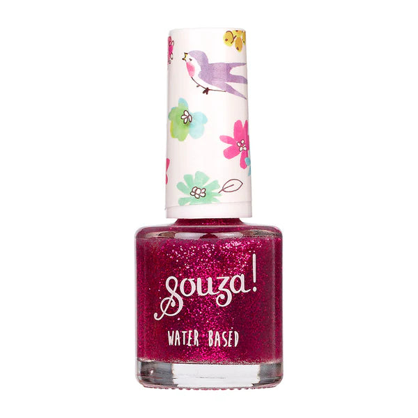 Transparent rosa Glitzer-Nagellack