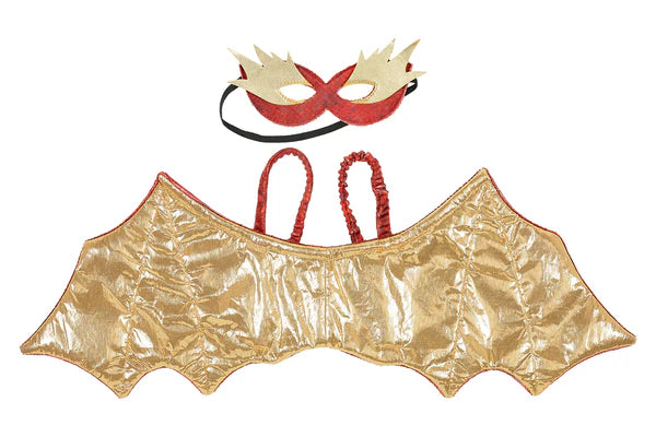 Rote Drachenflügel + Maske (1 Set)
