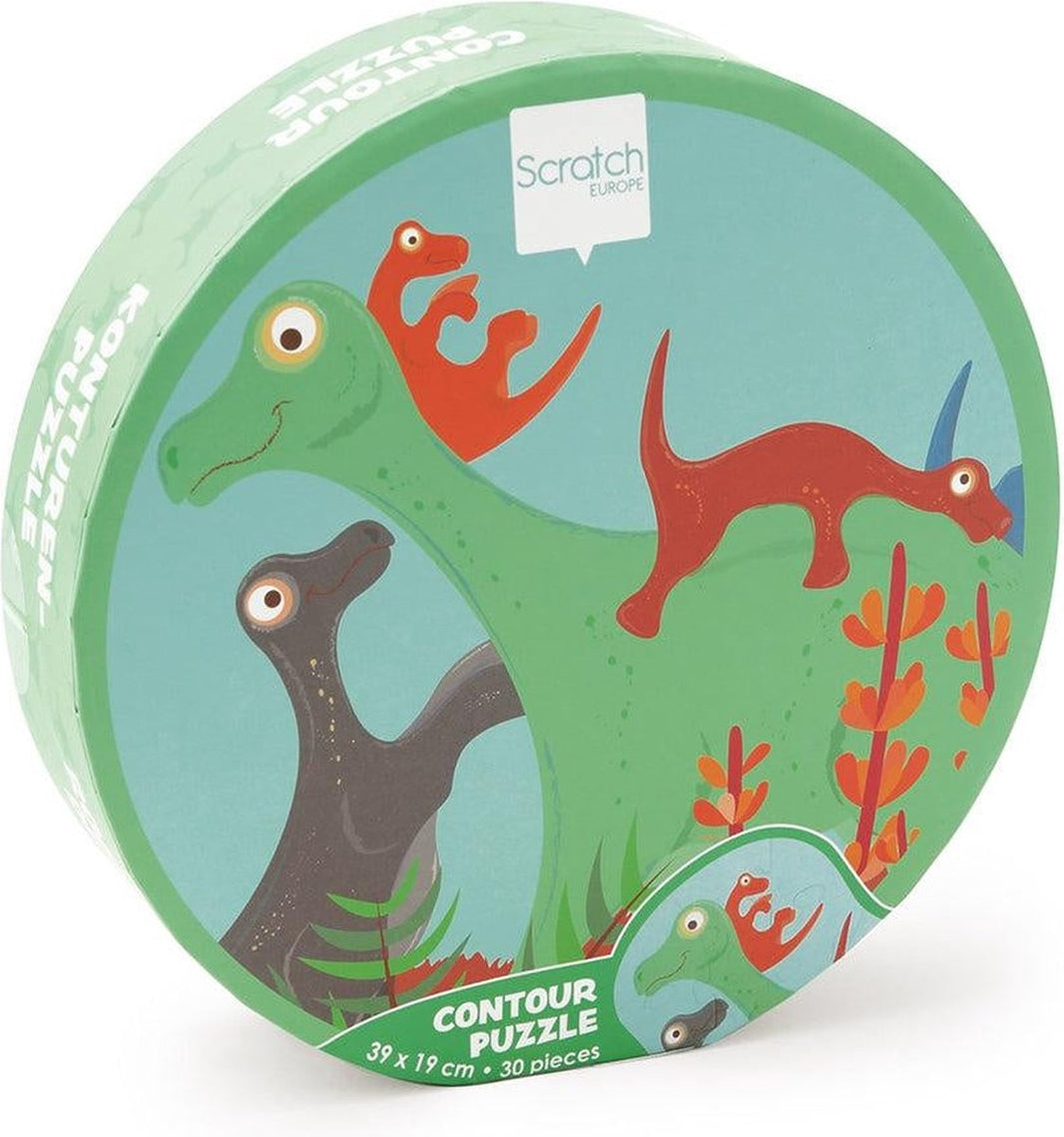 Rubbelpuzzle Dino Junior 39 X 19 Cm Karton 30 Teile