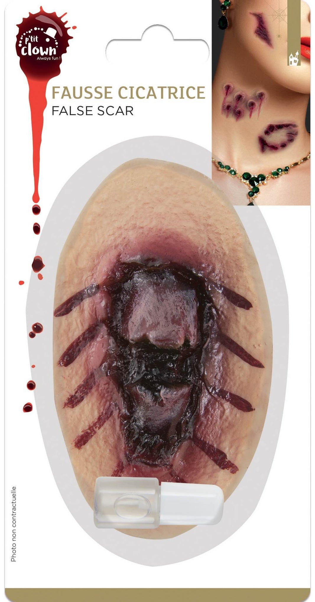 Fausse cicatrice Scarabée Halloween - P’tit Clown