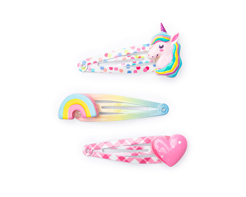 Haarspangen-Set „Unicorn Cutie“, 3-teilig