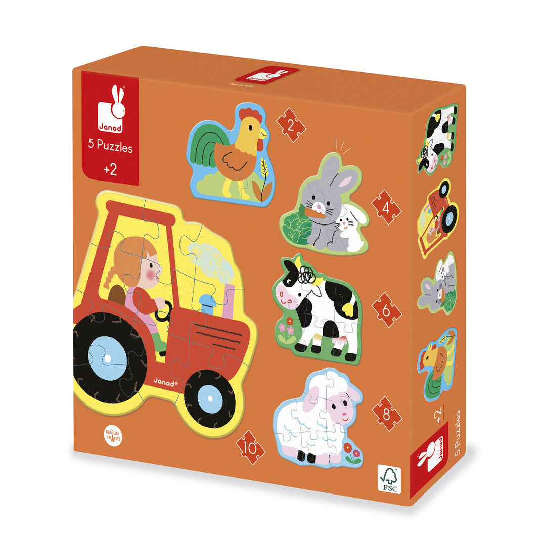5 Erweiterbare Farm-Puzzles