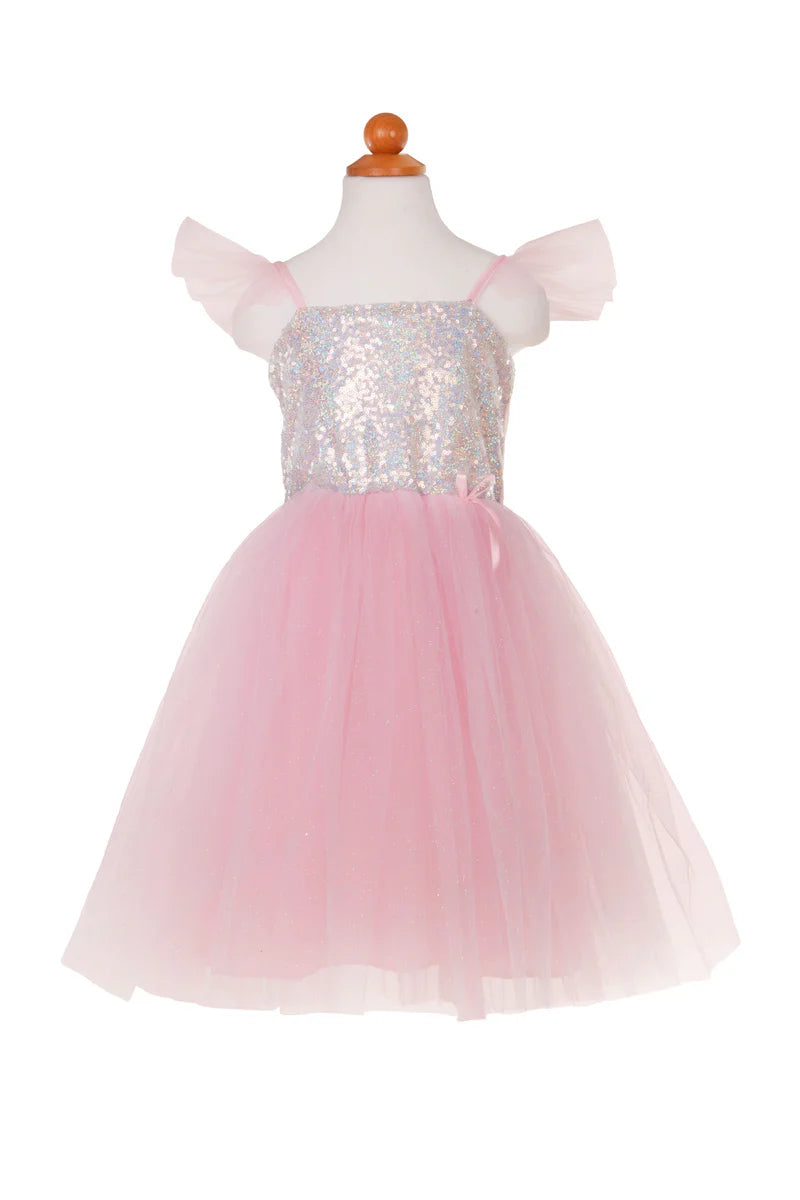 Prinzessinnenkleid mit silbernen Pailletten