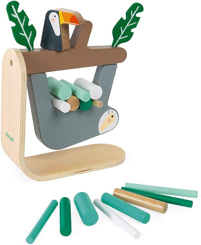 Wackelspiel aus Holz Faultier