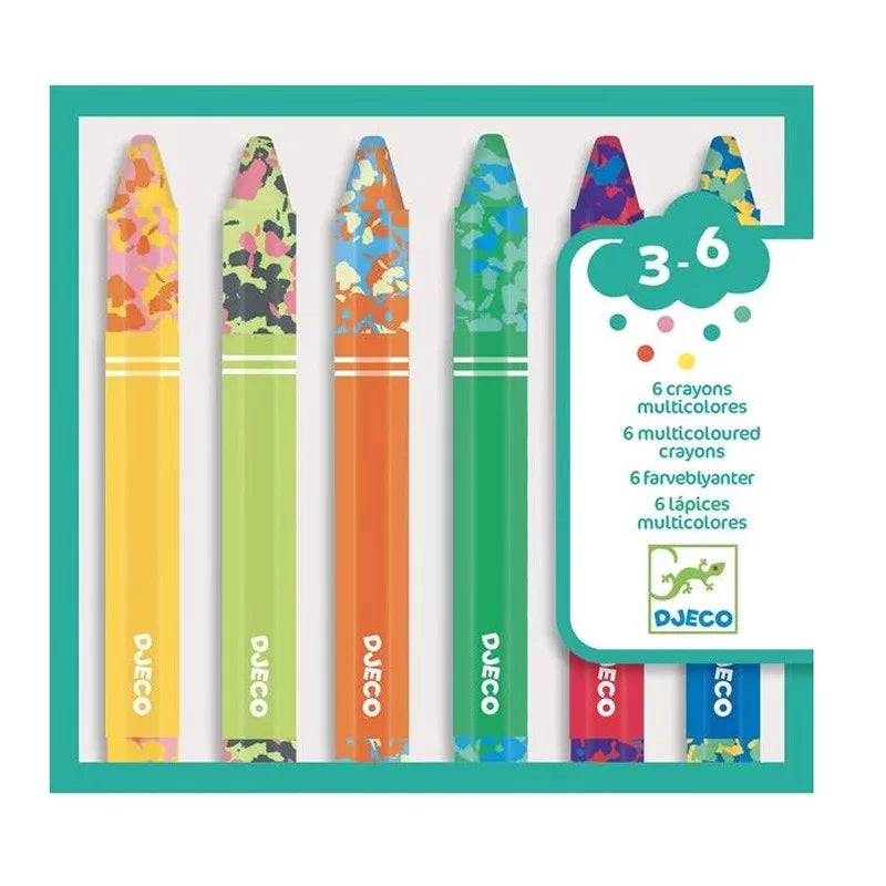 6 mehrfarbige Buntstifte – Djeco
