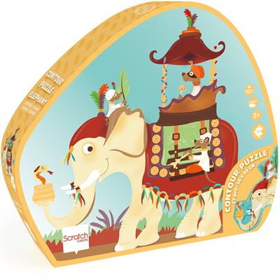 Umriss-Puzzle – Elefant