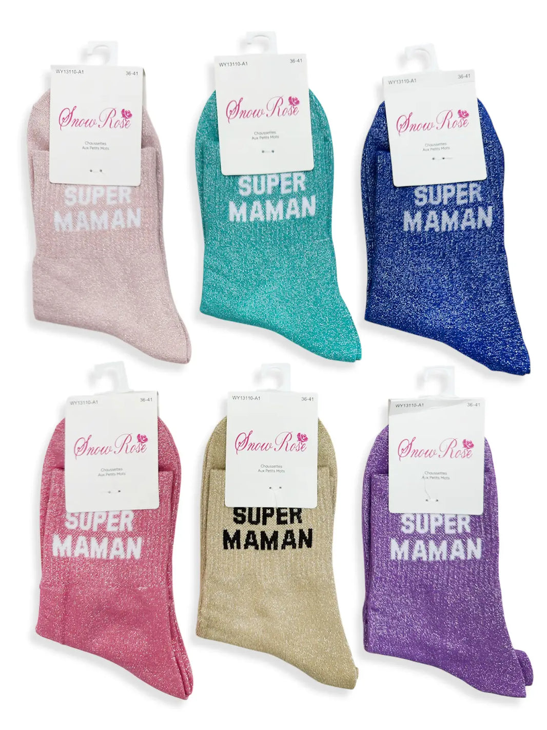 Glitzersocken – Super Mama