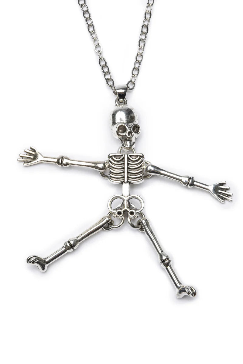 Gruselige Skeletthalskette