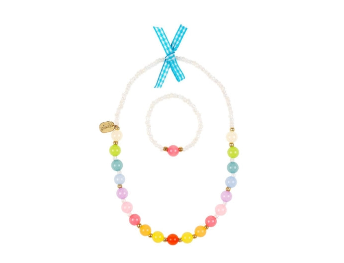 Set Halskette & Armband Elivia Regenbogen (1 Set)