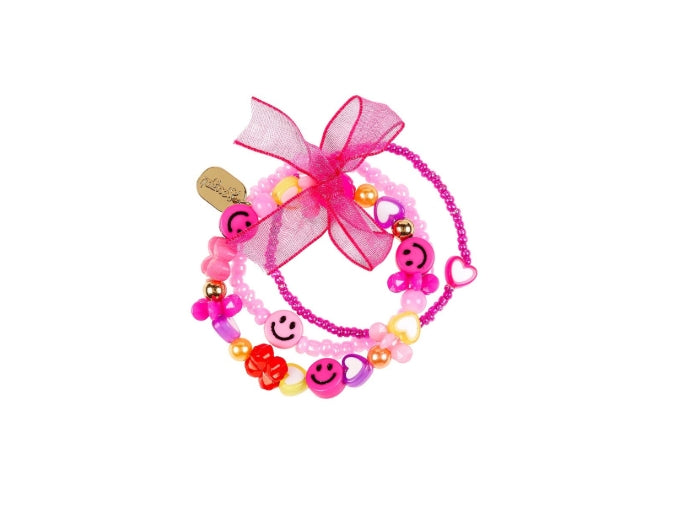 Armband Hortense Smiley rosa (1 Stk.)