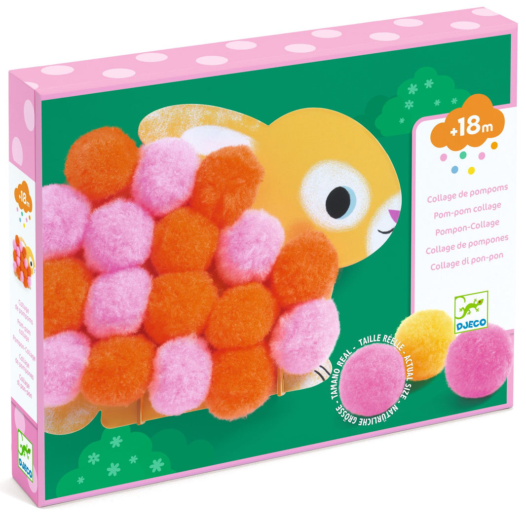 Pompon-Collagen – Tiere und runde Pompons
