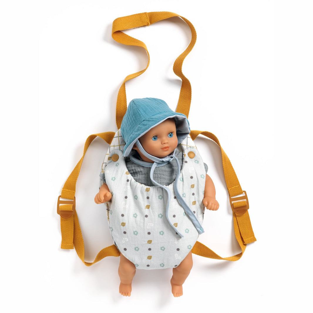 Babytrage Blau-Grau