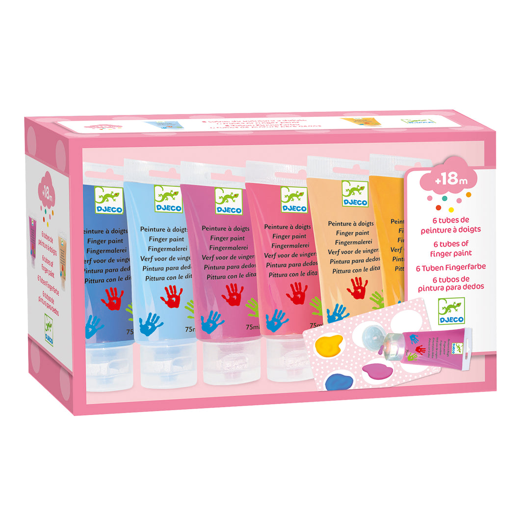 6 Tuben Fingermalfarbe „Sweet“