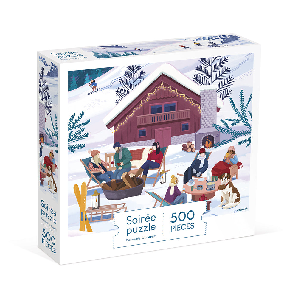 Winterpuzzle in den Bergen - 500 Teile