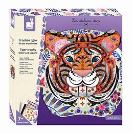 Kreativset – Strass und Glitzer Tiger-Trophäe