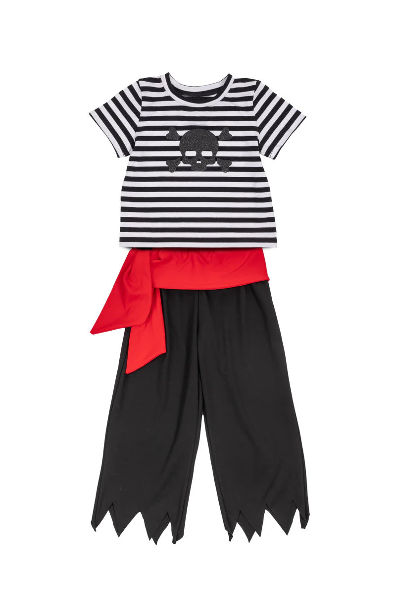 Piratenkapitänsjacke mit Hose und Schal