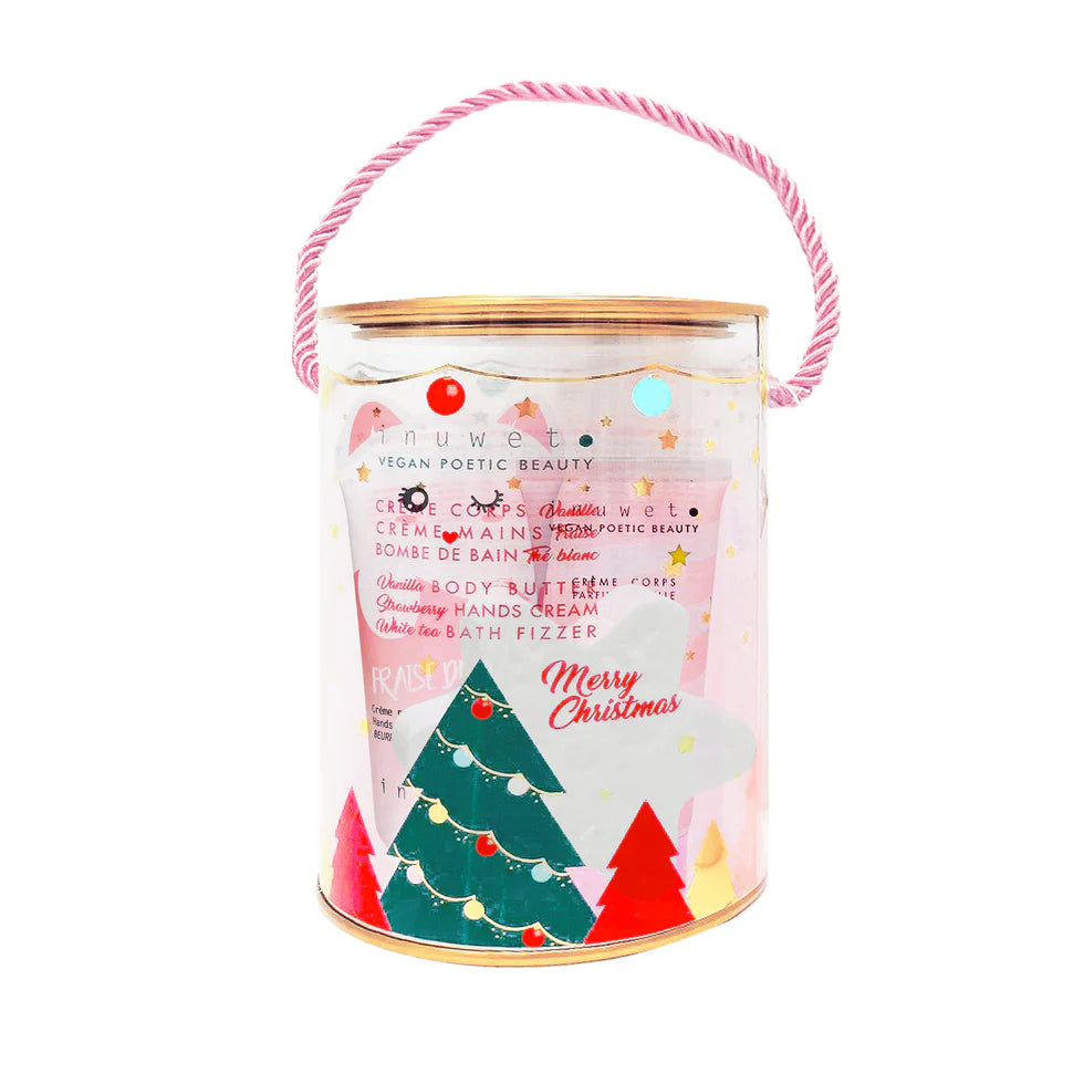 Geschenkset Schneeball – Hand- und Körpercreme und Badebombe