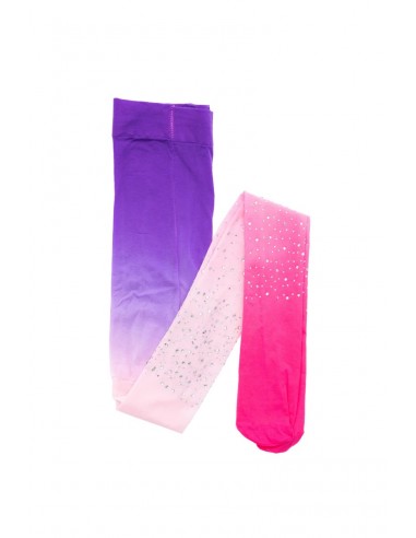 Strumpfhose mit Strass-Verlauf in Pink/Lila