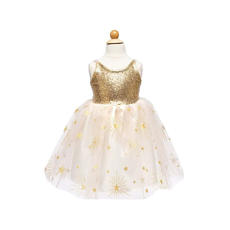 Glamouröses und festliches goldenes Kleid