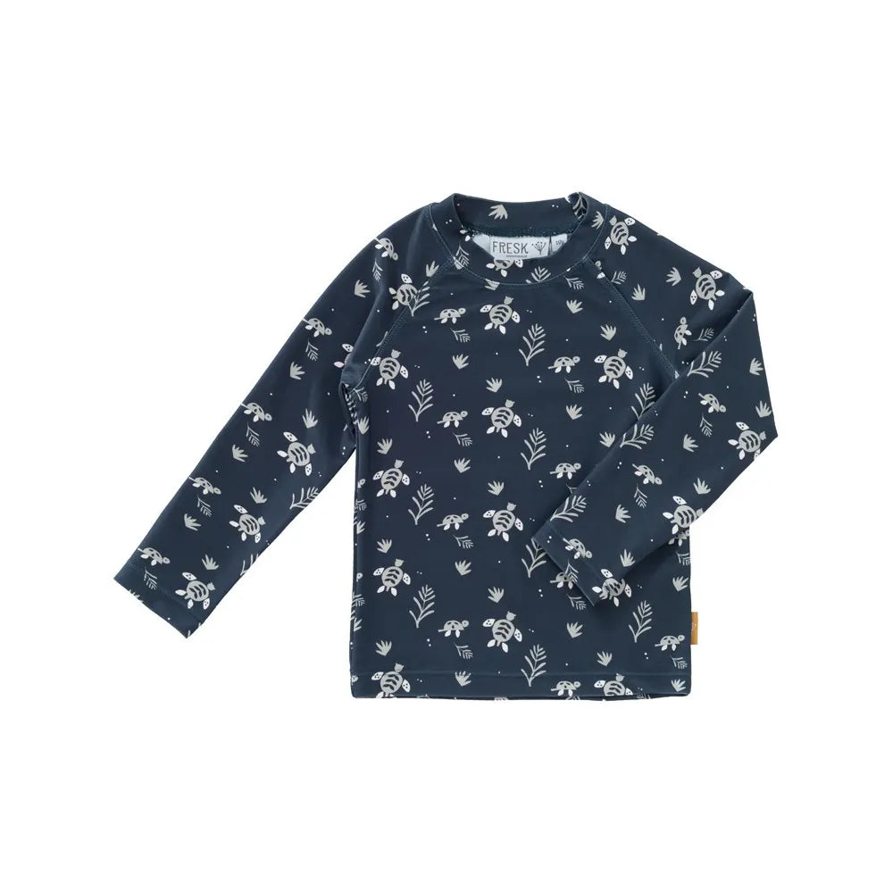 Fresk Langarm-Badeshirt – Schildkröte