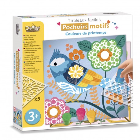 Schablonen Frühlingsfarbenmuster