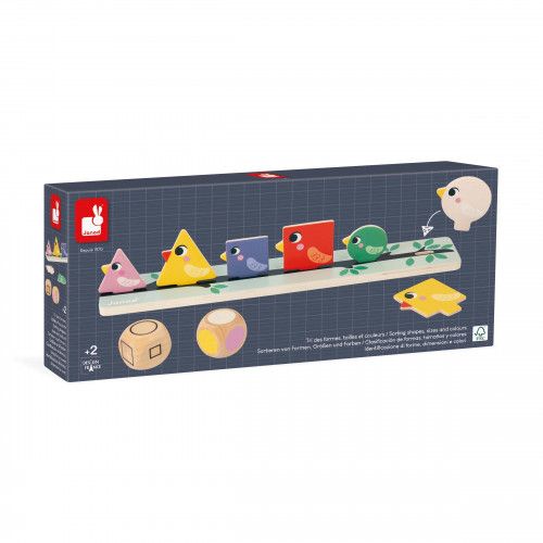 Sortieren von Formen, Farben und Größen – Vögel