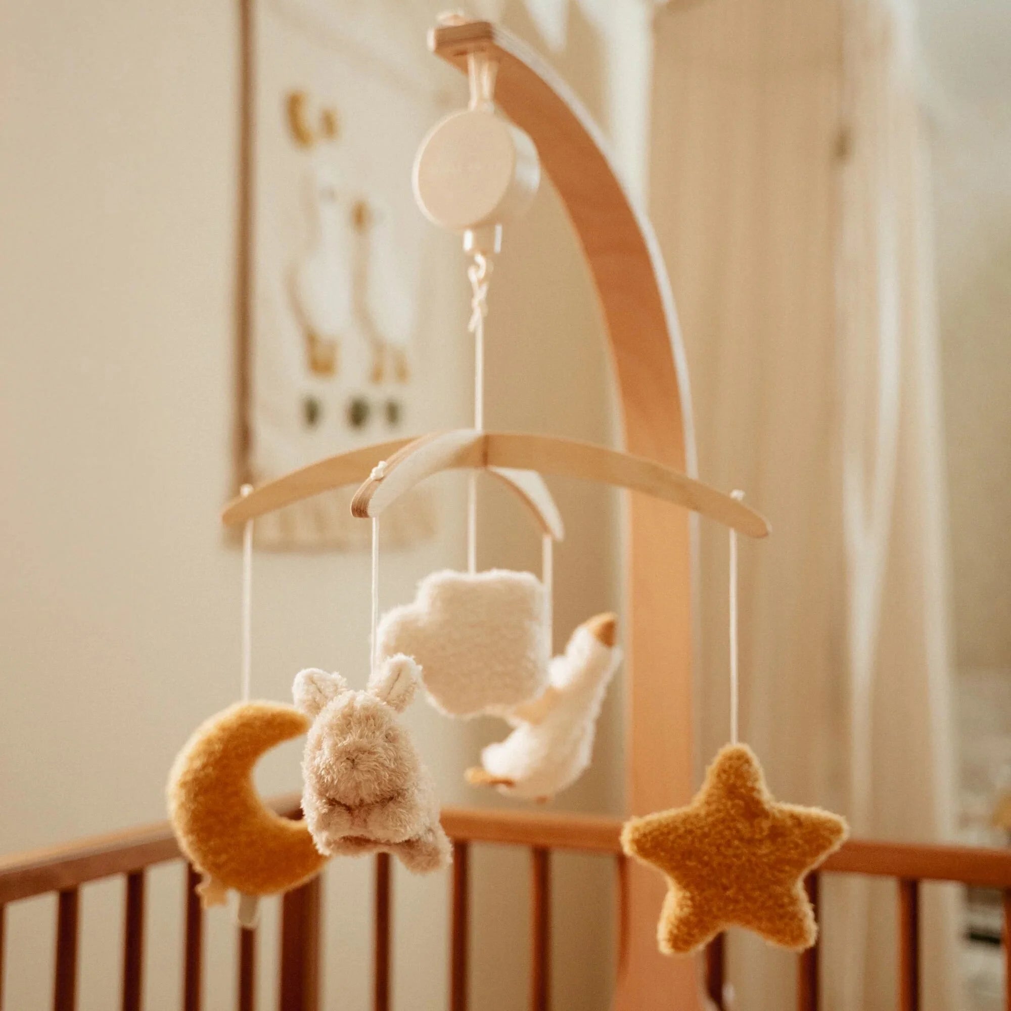 Mobile musical en bois - Beige - Newborn Naturals