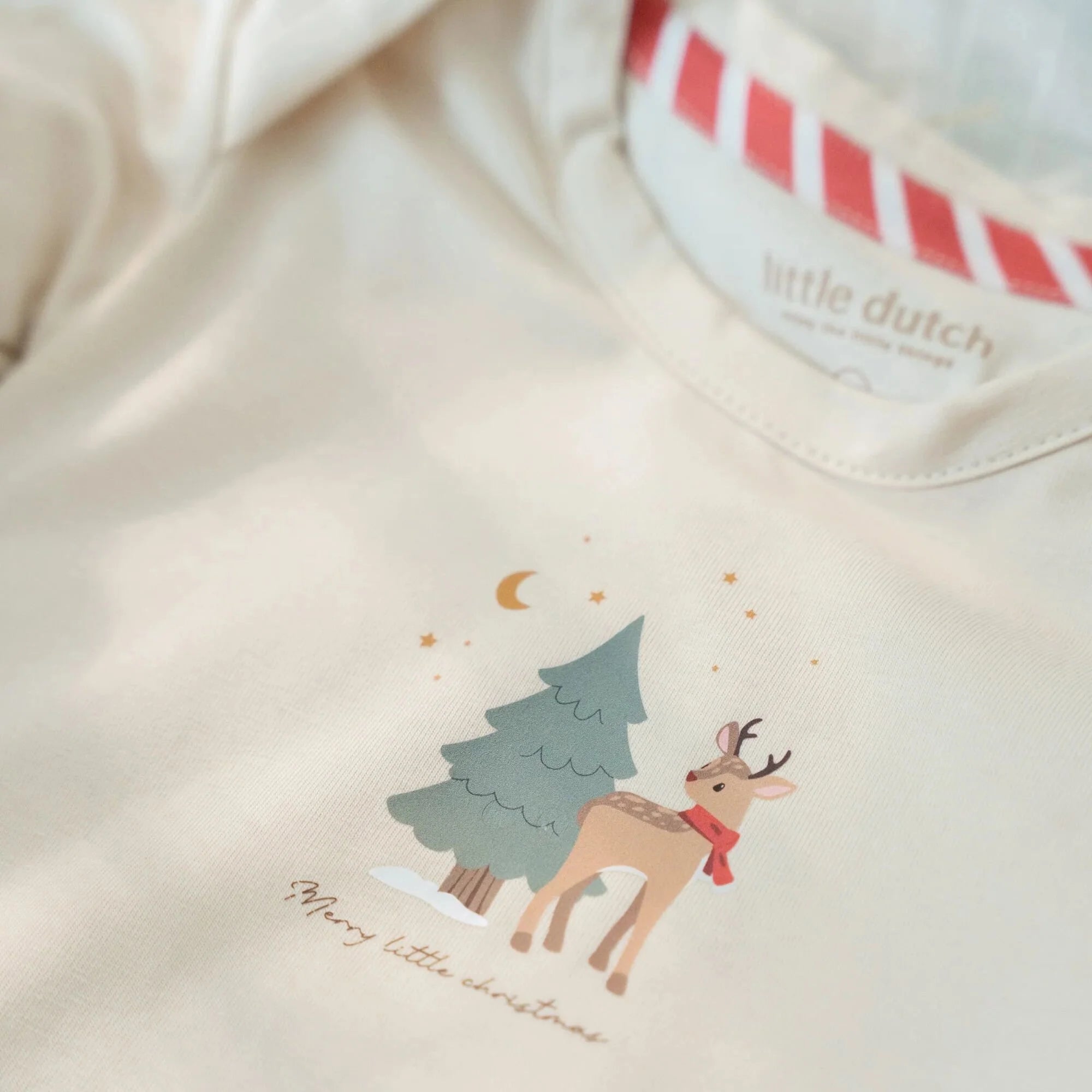 Lot de 2 bodies bébé Noël beige – Little Dutch