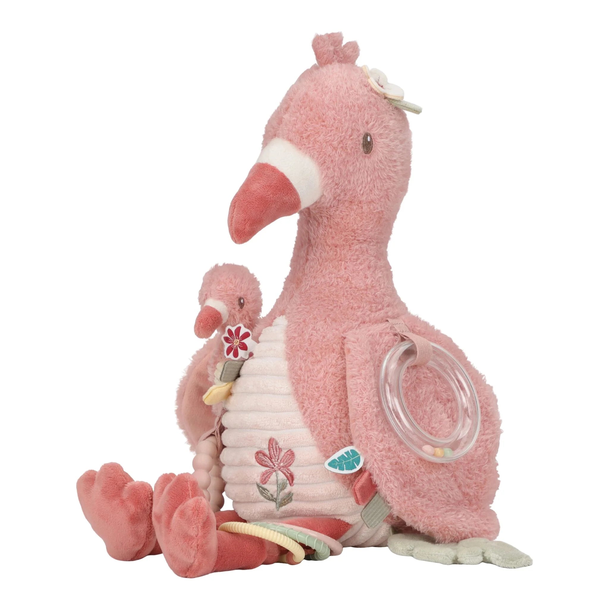 Peluche d’activités Flamant rose – Safari Friends – Little Dutch