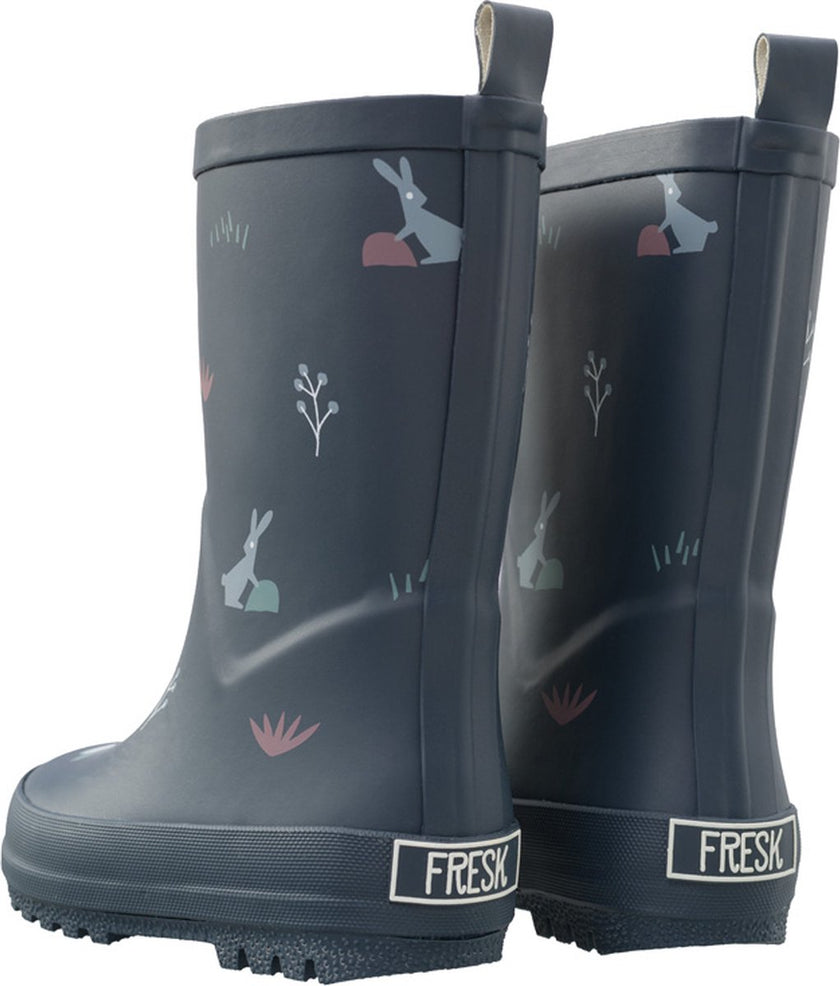 Bottes de pluie Lapin bleu foncé - Fresk