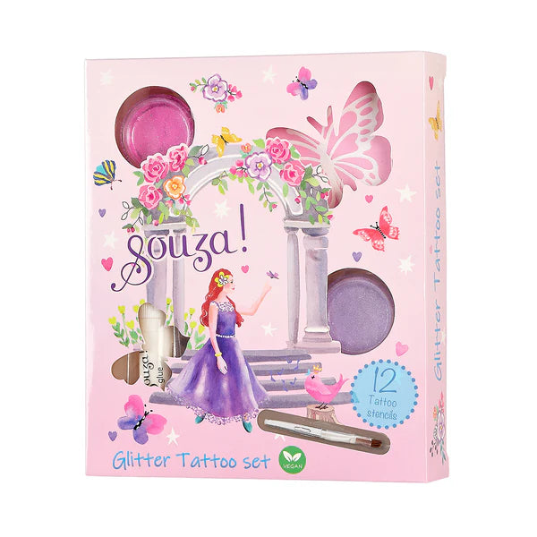 Set tatouages glitter Princesse (1 pc)