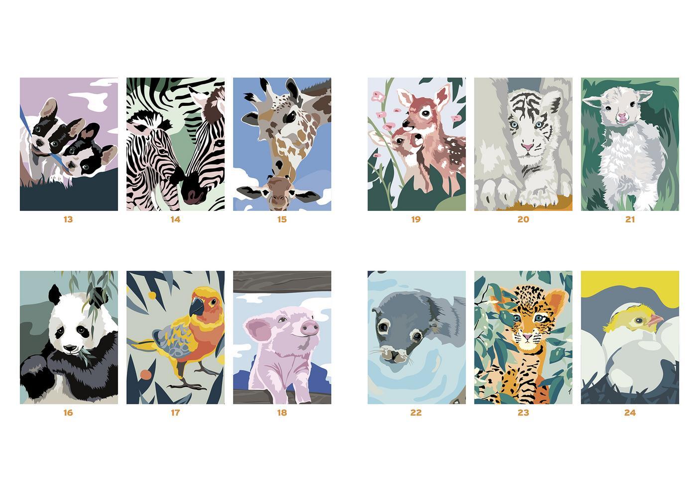 Coloriages mystères - Animaux adorables