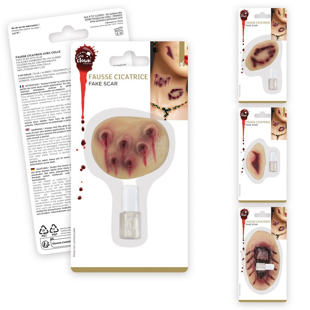 Fausse cicatrice Scarabée Halloween - P’tit Clown