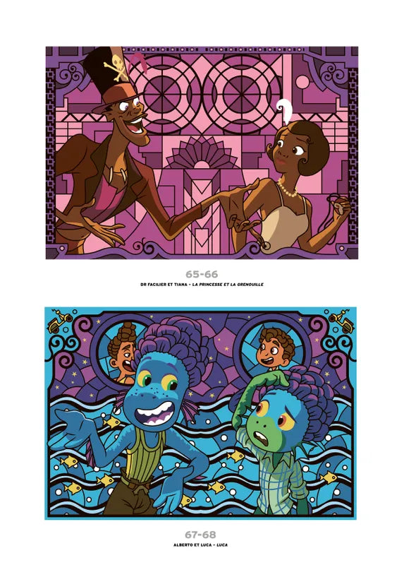 Coloriages mystères Disney - Vitraux Tome 2