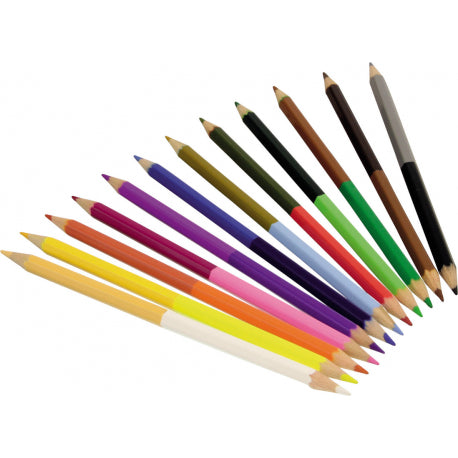 12 Crayons de couleur double pointe - Avenue Mandarine