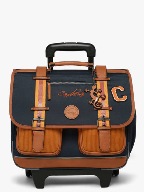 Schultrolley für Kinder, 2 Fächer, Vintage Urban 38 cm - Caméléon