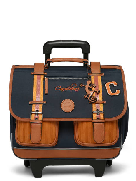 Cartable à roulettes enfant 2 compartiments Vintage Urban 38 cm - Caméléon