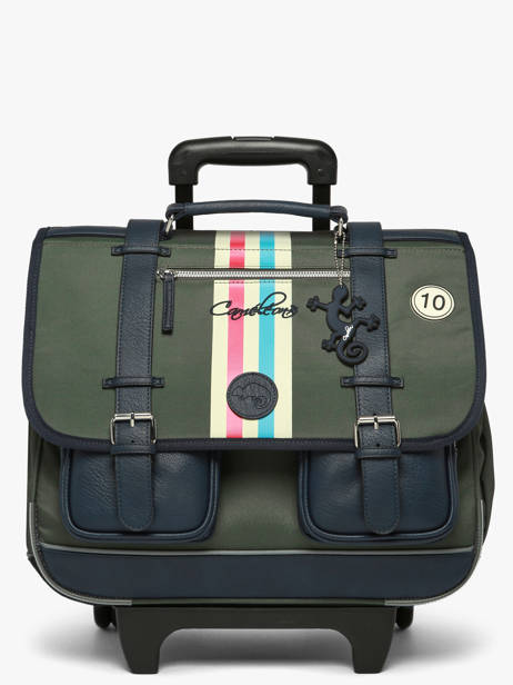 Cartable à roulettes enfant 2 compartiments Vintage Urban 38 cm - Caméléon