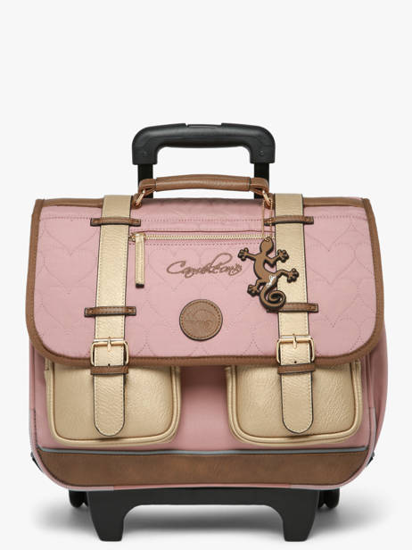 Schulranzen auf Rollen, 2 Fächer, Vintage Fantasy, 38 cm – Caméléon