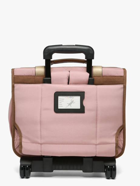 Cartable à roulettes enfant 2 compartiments Vintage fantasy 38 cm - Caméléon