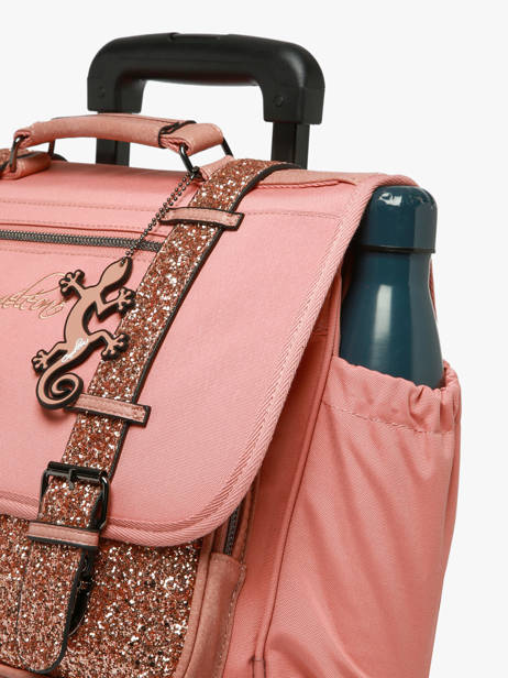 Cartable à roulettes enfant 2 compartiments Vintage fantasy 38 cm - Caméléon