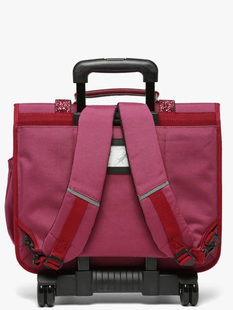 Cartable à roulettes enfant 2 compartiments Vintage fantasy 40 cm - Caméléon