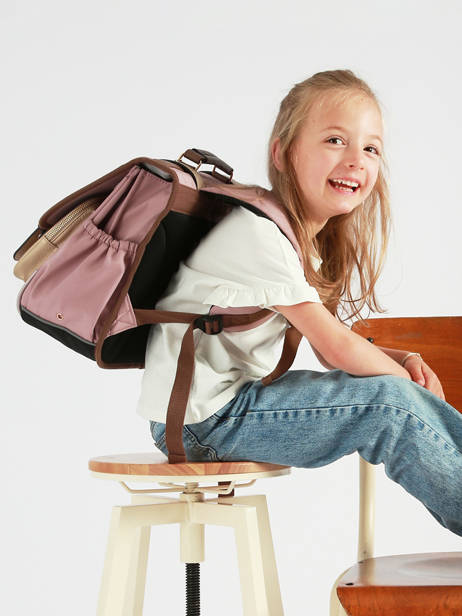 Cartable enfant 2 compartiments Vintage fantasy 38 cm - Caméléon