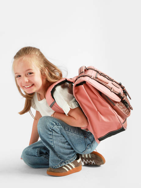 Cartable enfant 2 compartiments Vintage fantasy 38 cm - Caméléon