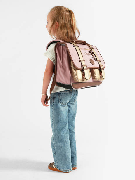 Children's Satchel 2 Compartments Vintage Fantasy 38 cm - Caméléon