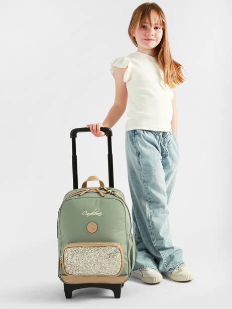Sac à dos à roulettes 2 compartiments Vintage Fantasy 50 cm – Caméléon