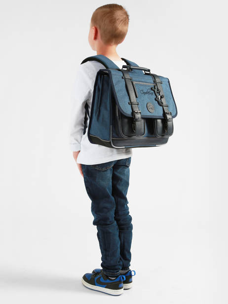 Vintage Color 38 cm 2-Compartment Kids' Satchel - Caméléon