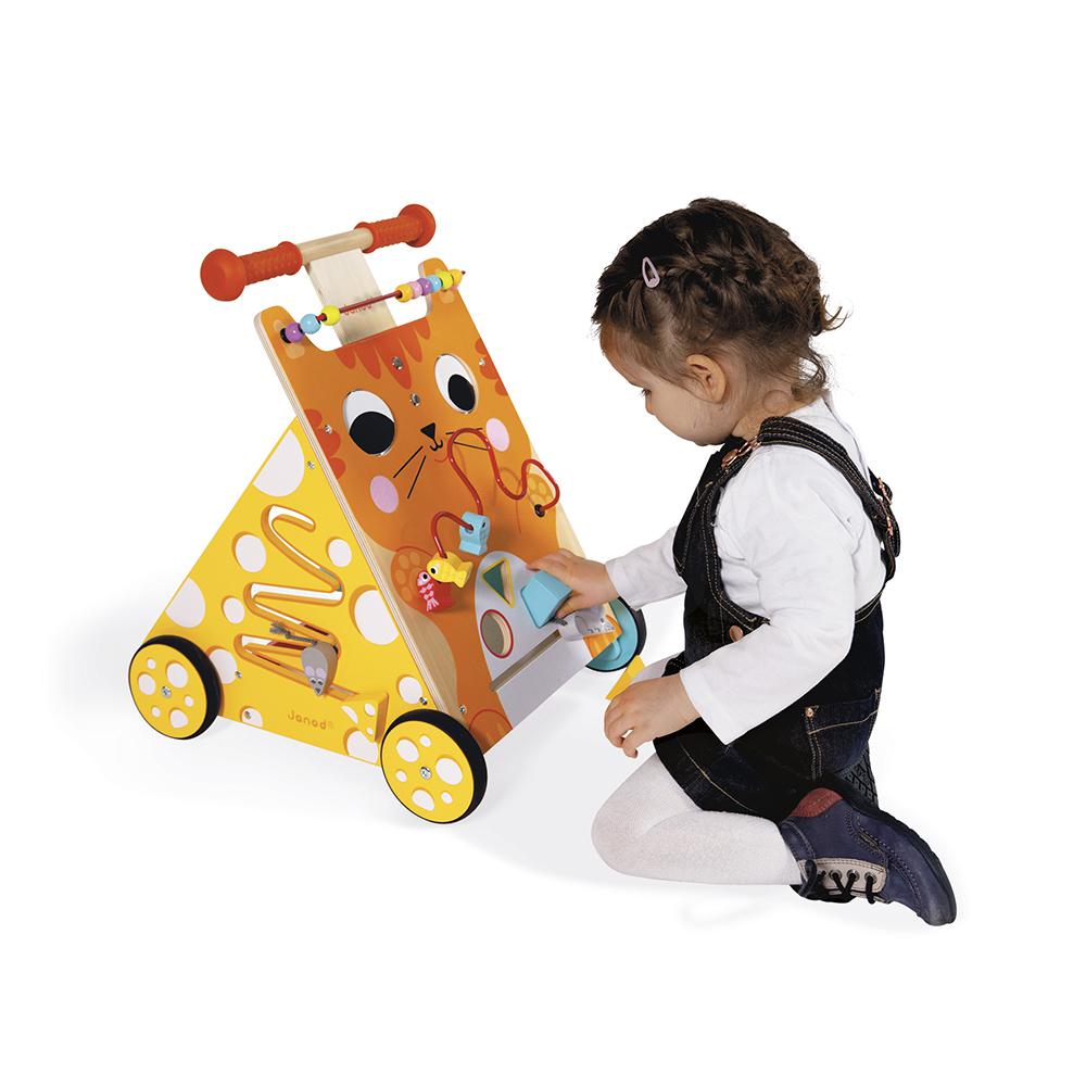 Chariot Multi-Activités Chat (bois)