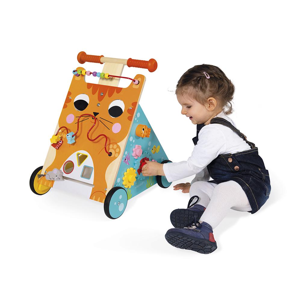 Chariot Multi-Activités Chat (bois)