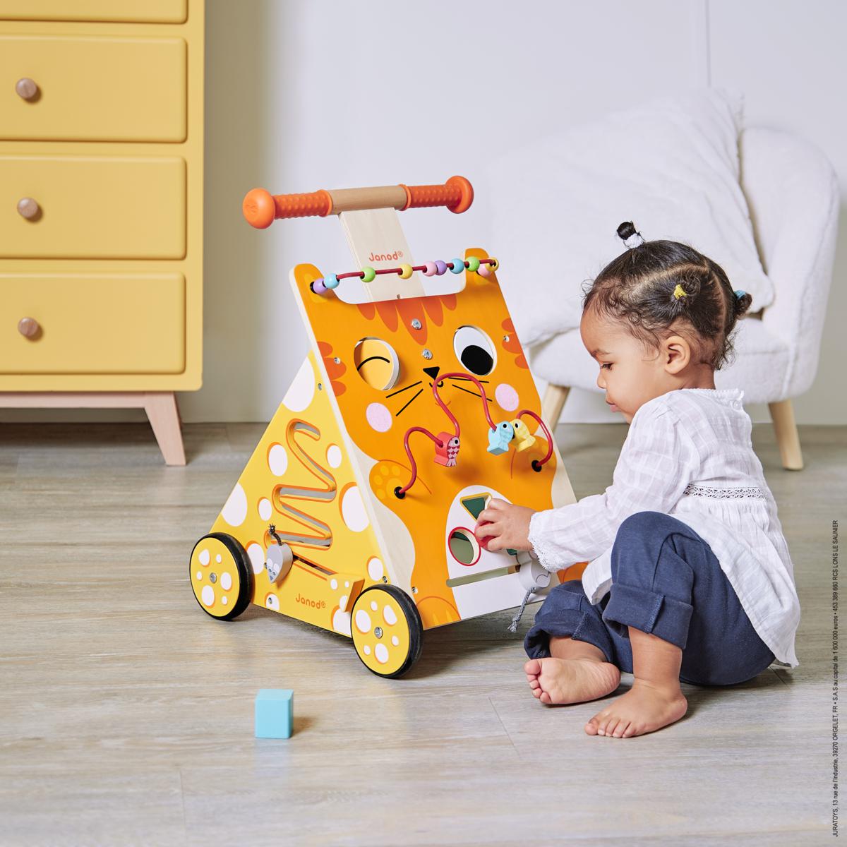 Chariot Multi-Activités Chat (bois)